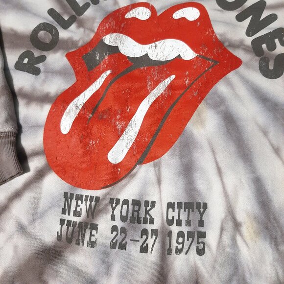 Rolling Stones logo NYC 1975 tie dye sweatshirt size small cotton blend comfy - Picture 2 of 3